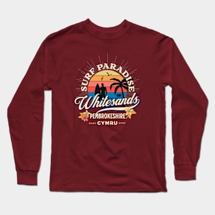 Whitesands, Pembrokeshire Welsh surfers Long Sleeve T-Shirt